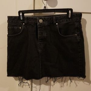 ASOS black denim skirt